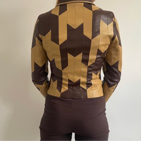 Jesire Houndstooth Leather Jacket - Picture 3 of 3